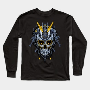 Mecha Skull S01 D48 Long Sleeve T-Shirt